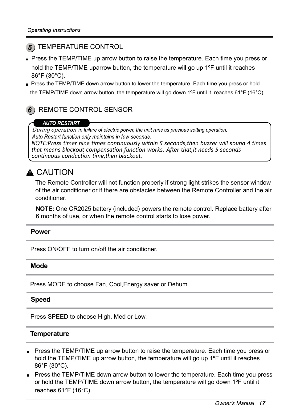 Caution | LG LW8012ERJ User Manual | Page 17 / 22