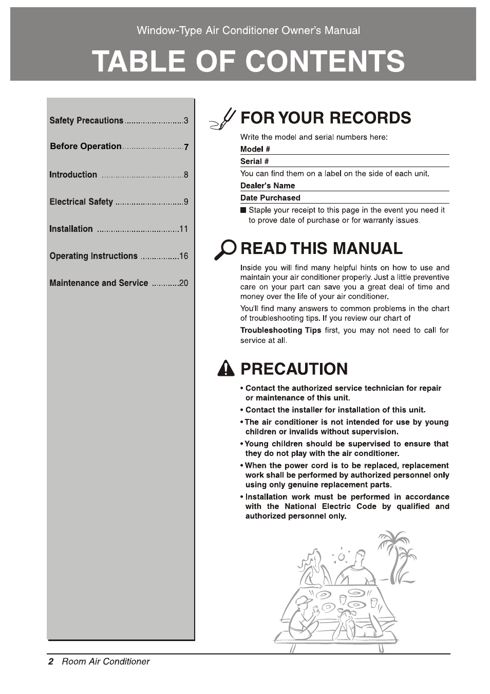 LG LW8012ERJ User Manual | Page 2 / 22