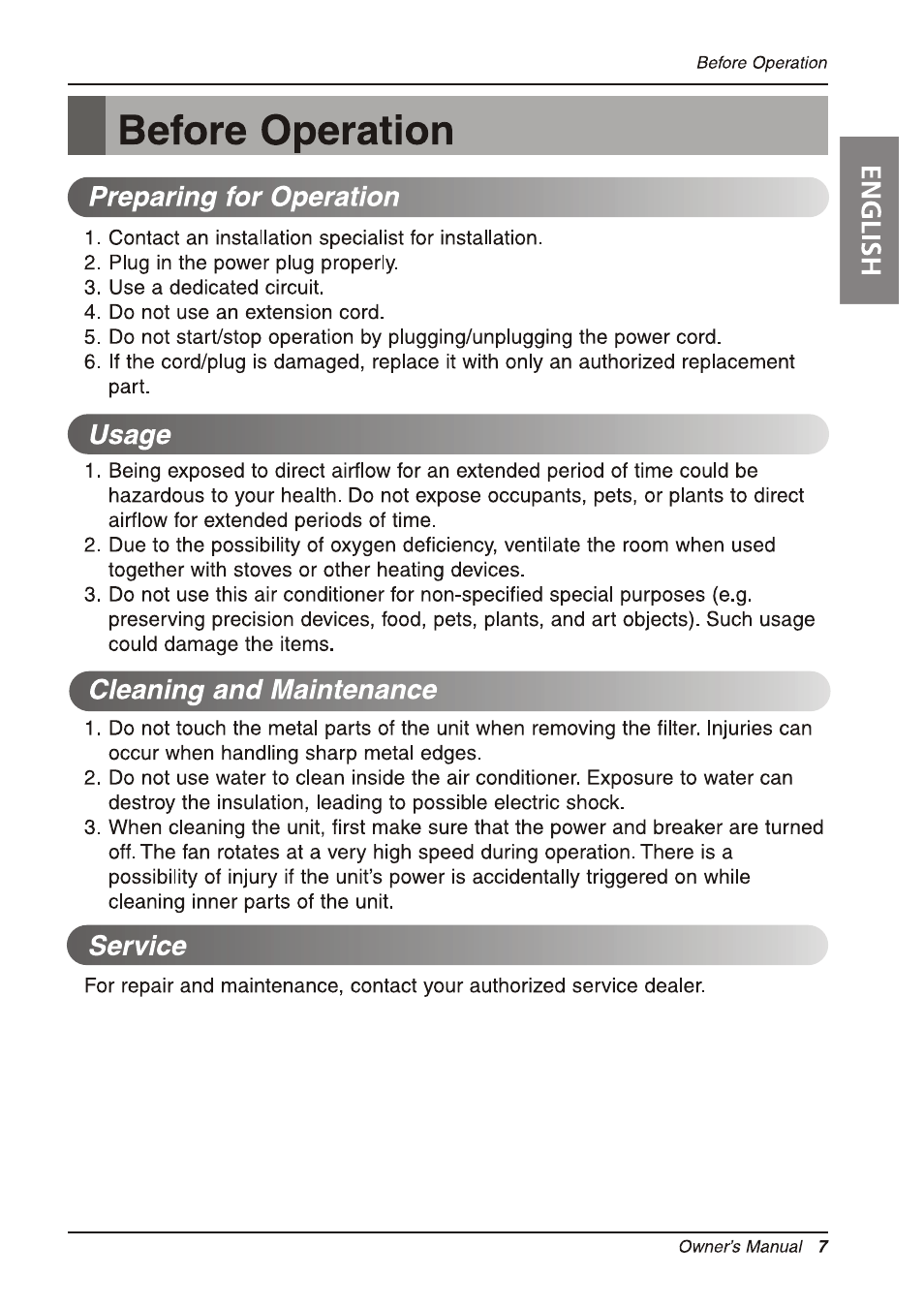 LG LW8012ERJ User Manual | Page 7 / 22