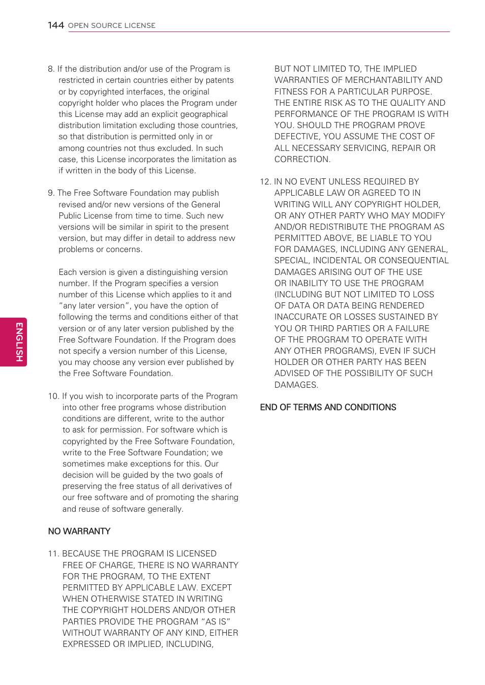 LG 42LV3700 User Manual | Page 144 / 172
