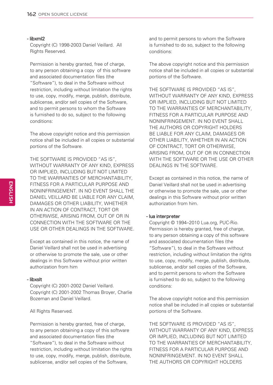 LG 42LV3700 User Manual | Page 162 / 172