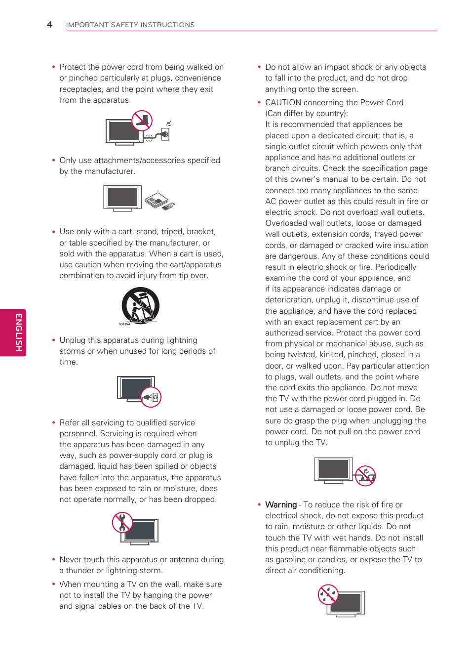 LG 42LV3700 User Manual | Page 4 / 172