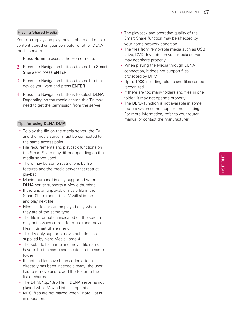 LG 42LV3700 User Manual | Page 67 / 172
