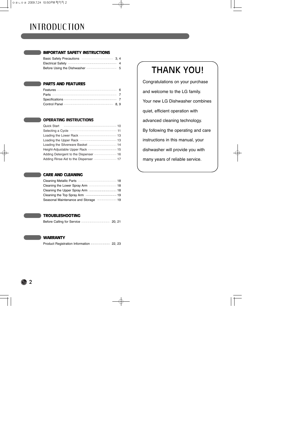 LG LDS4821ST User Manual | Page 2 / 68
