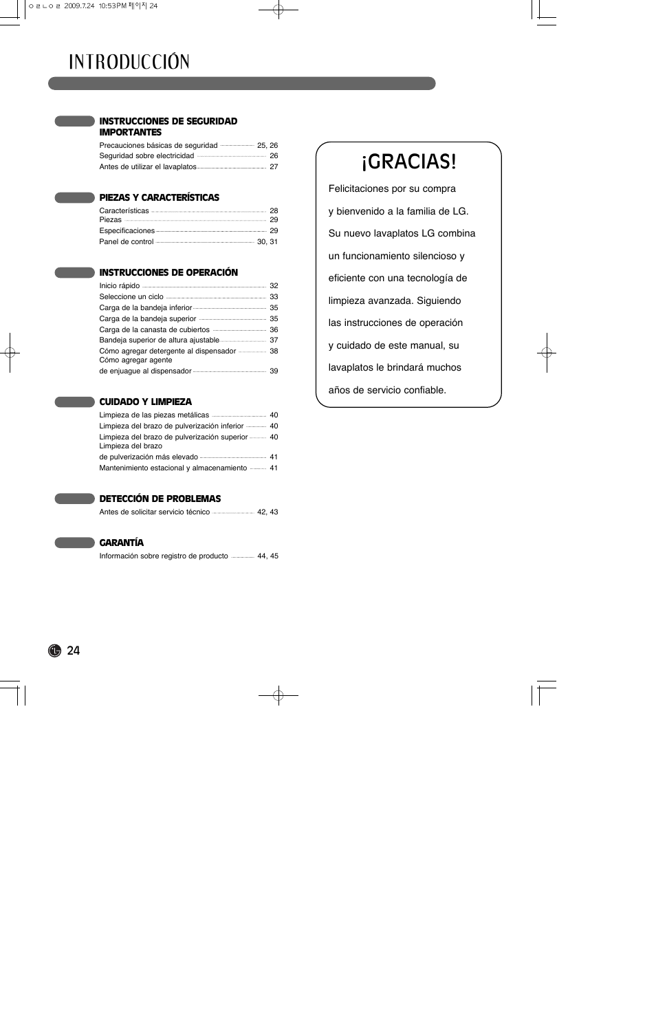 I n t roducción, Gracias | LG LDS4821ST User Manual | Page 24 / 68