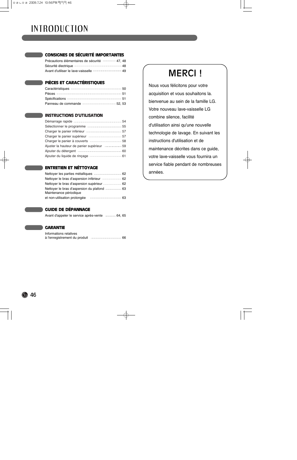 Merci | LG LDS4821ST User Manual | Page 46 / 68