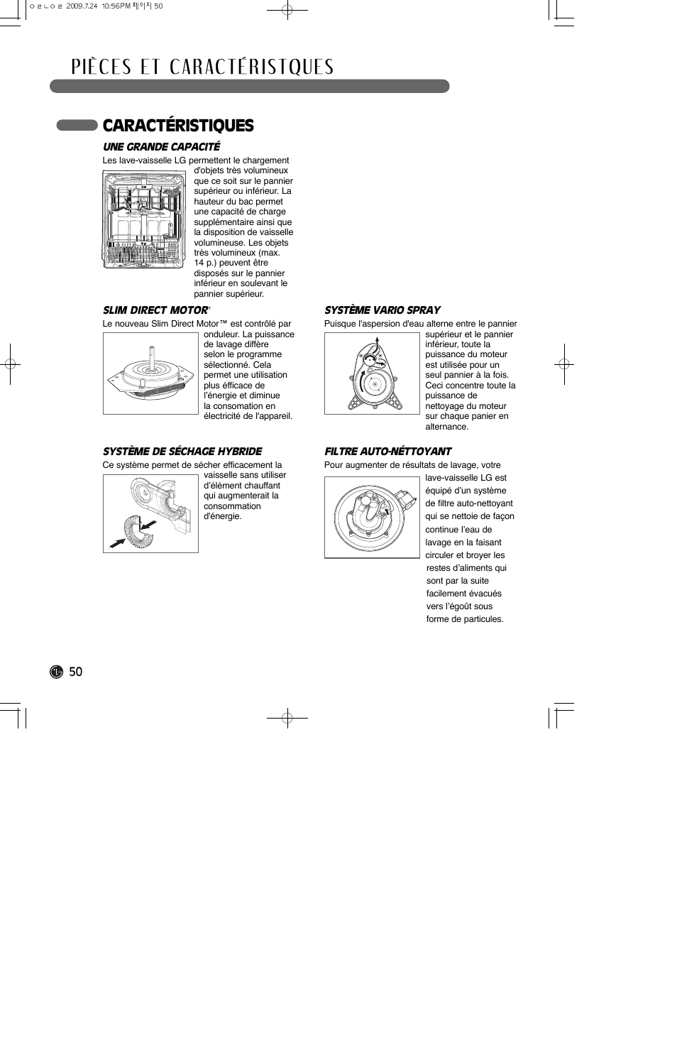 Caractéristiques | LG LDS4821ST User Manual | Page 50 / 68