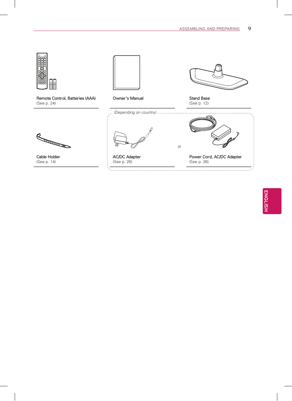 LG 26LN4500 User Manual | Page 9 / 32