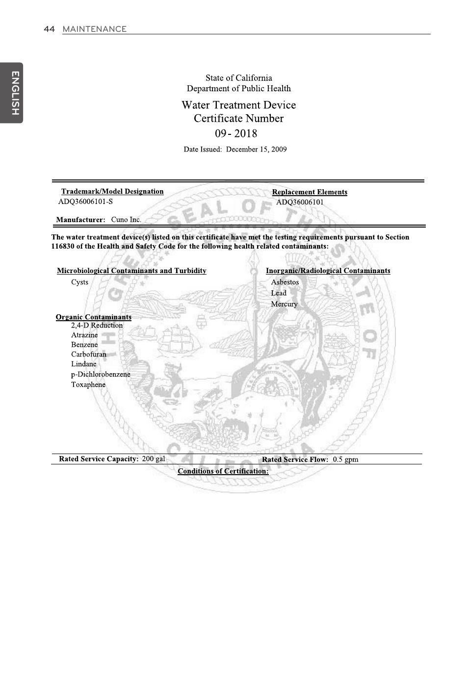 LG LFX31935ST User Manual | Page 44 / 61