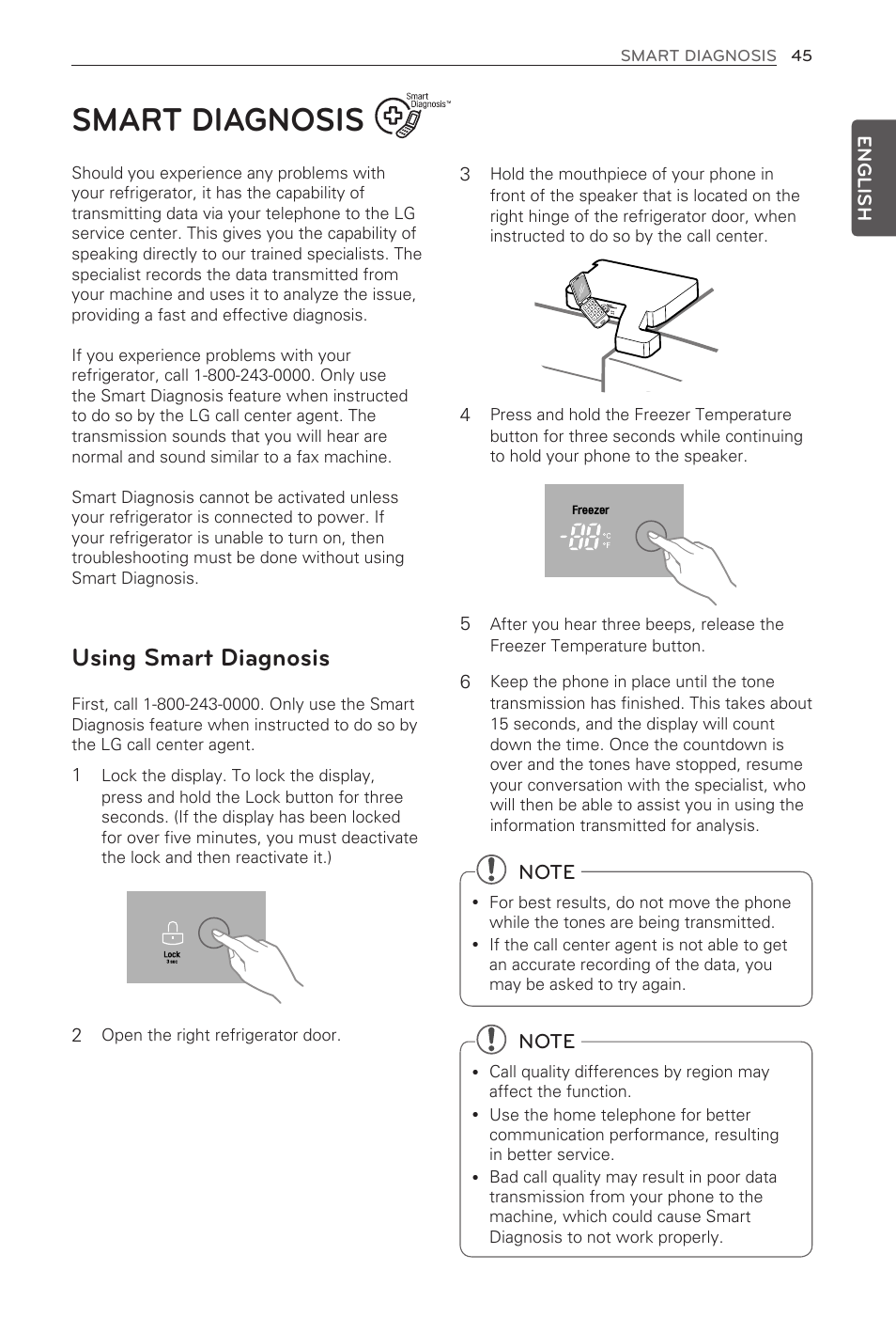 Smart diagnosis, Using smart diagnosis | LG LFX31935ST User Manual | Page 45 / 61