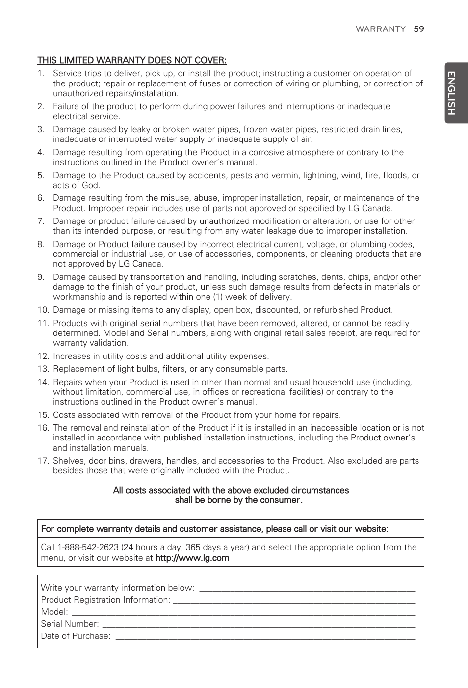 English | LG LFX31935ST User Manual | Page 59 / 61