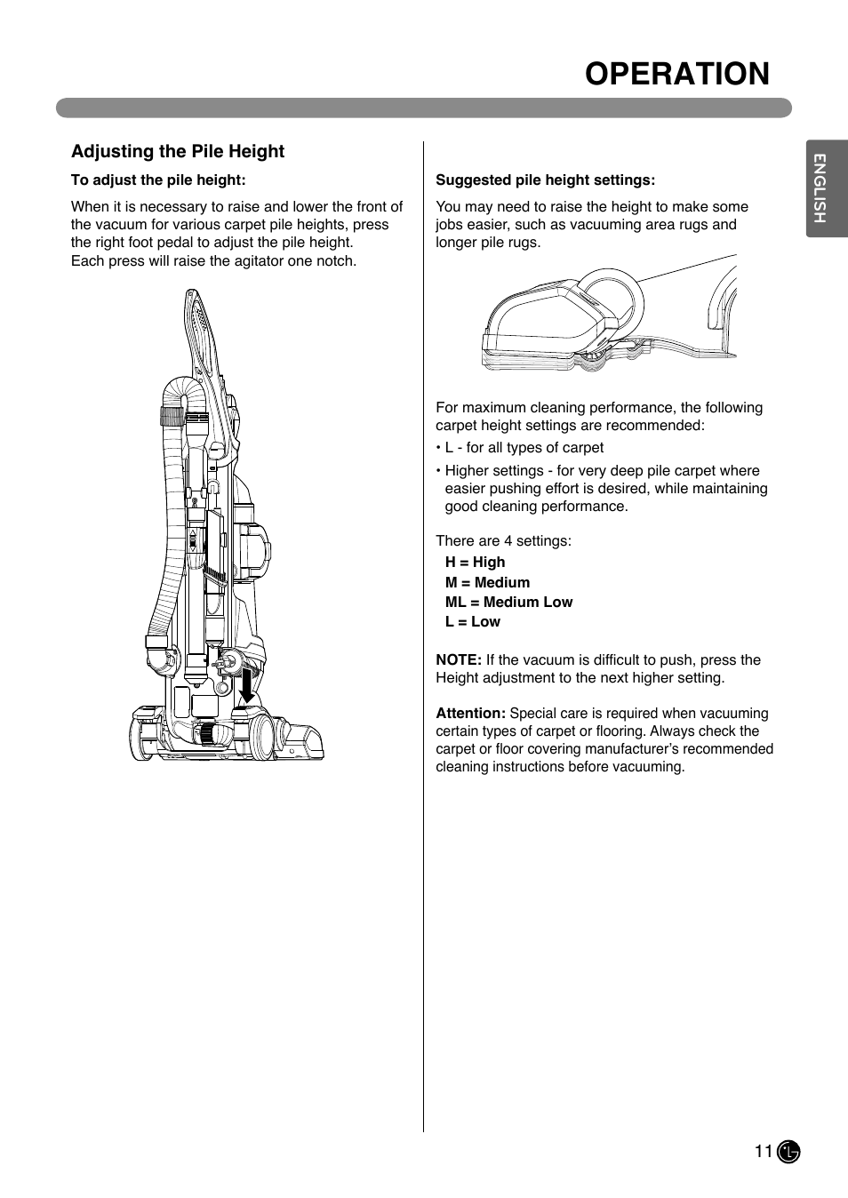 Operation | LG LUV200R User Manual | Page 12 / 75