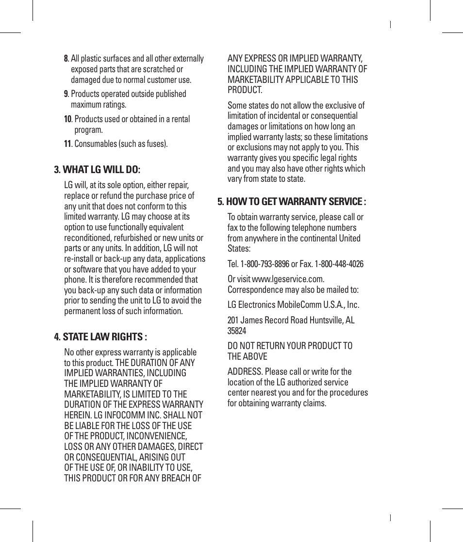 LG CB630 User Manual | Page 4 / 294