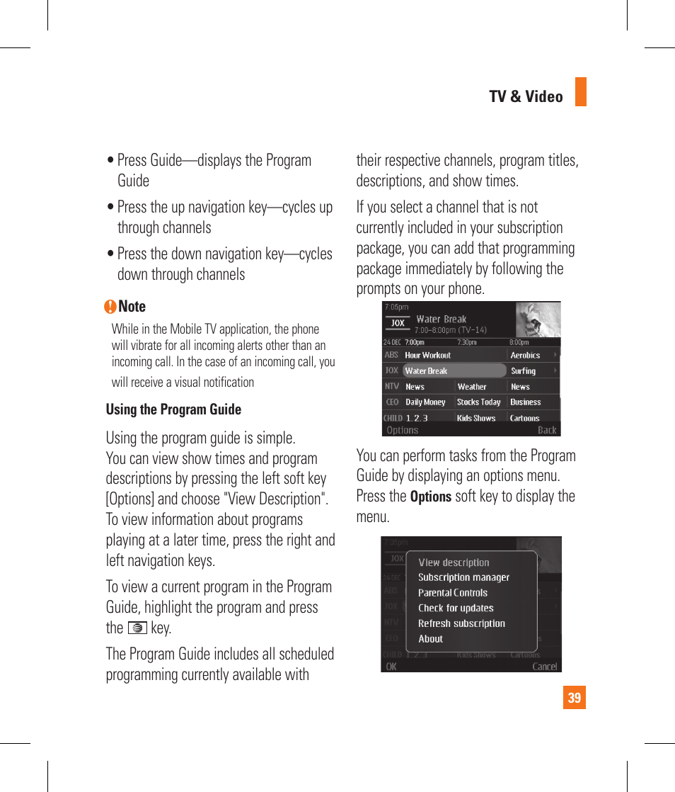 LG CB630 User Manual | Page 43 / 294