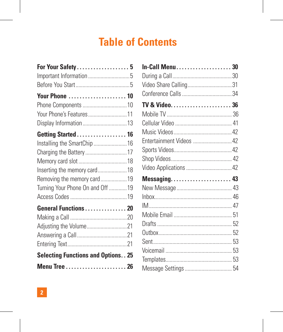 LG CB630 User Manual | Page 6 / 294