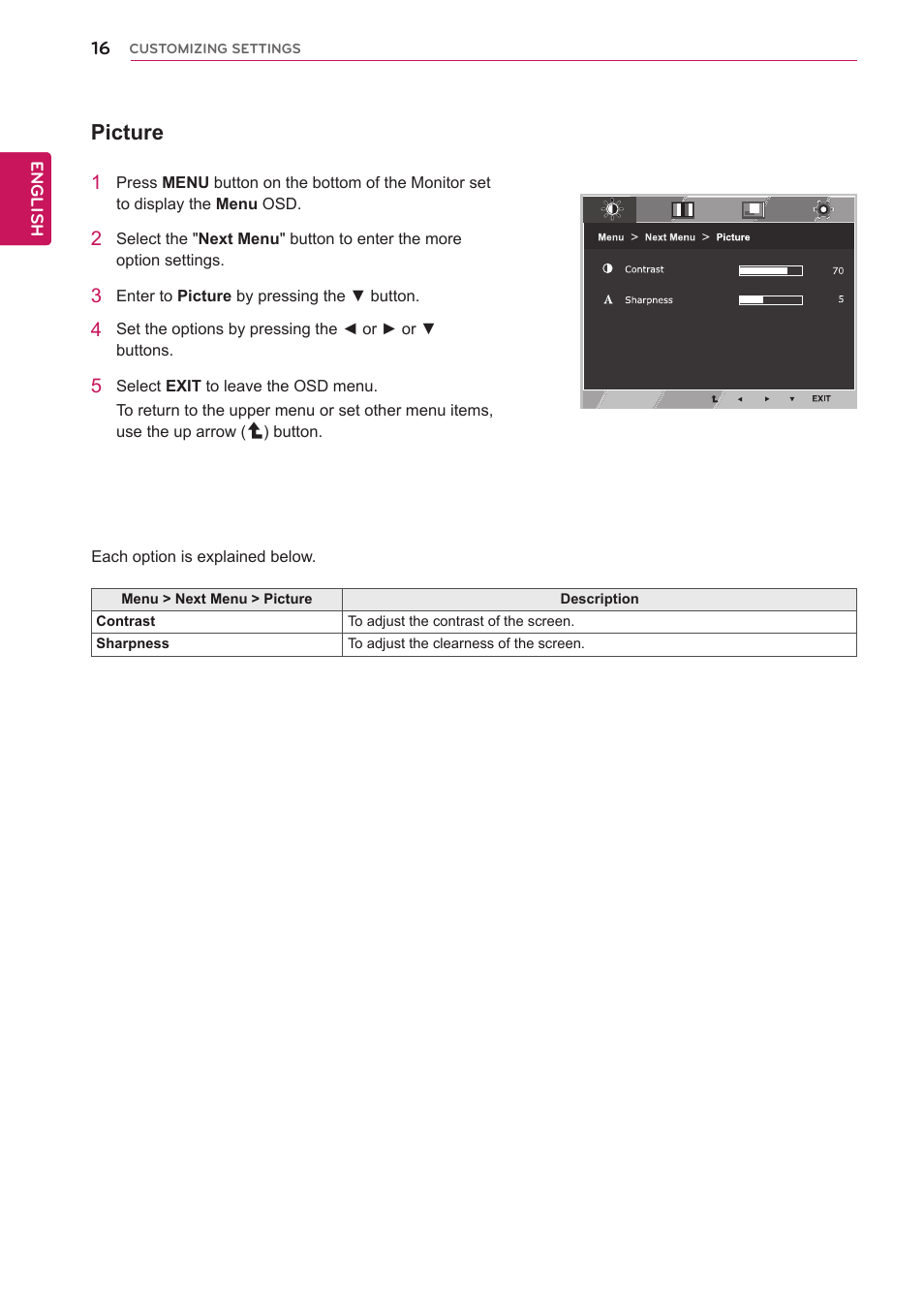Picture | LG 24MB35PU-B User Manual | Page 16 / 28