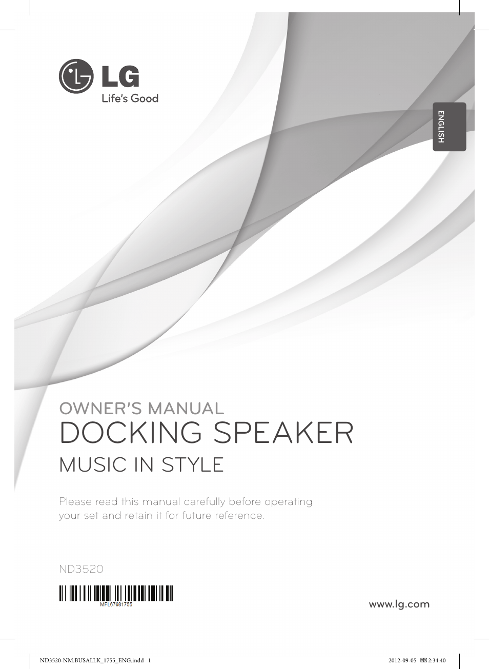 LG ND3520 User Manual | 24 pages