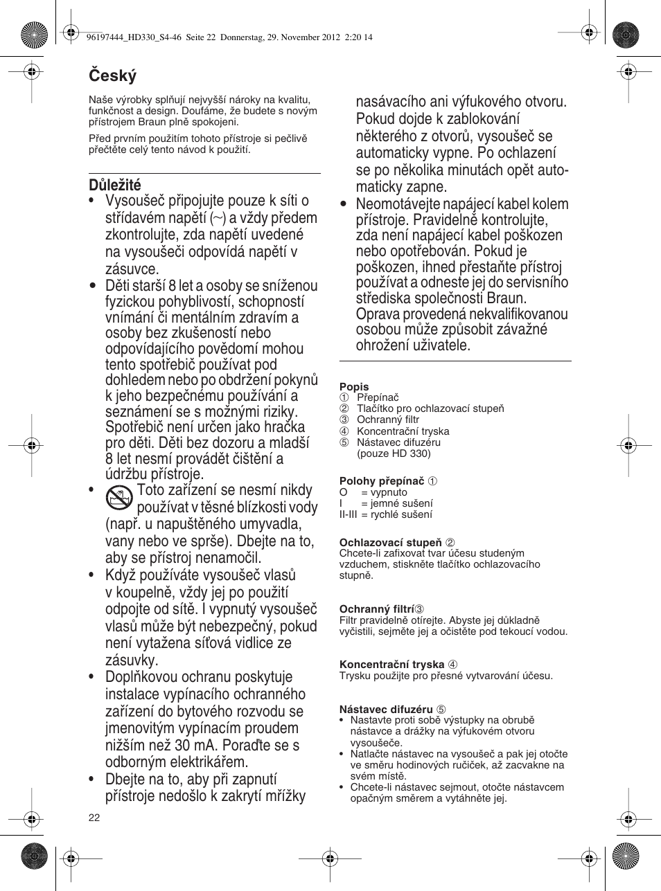 Âesk | Braun HD310 Satin Hair 3 User Manual | Page 22 / 45