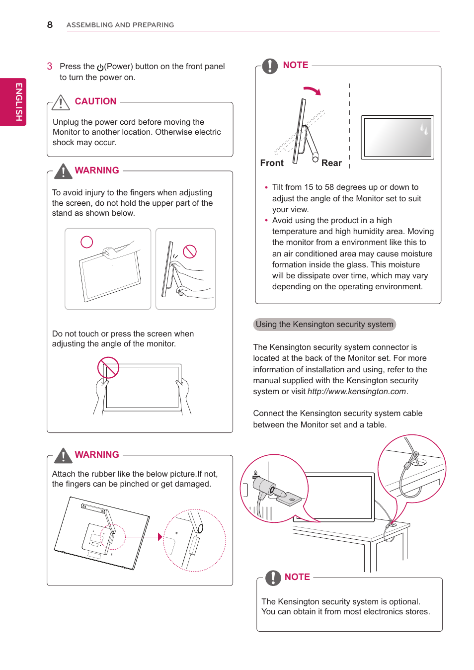 LG 23ET63B-W User Manual | Page 8 / 27