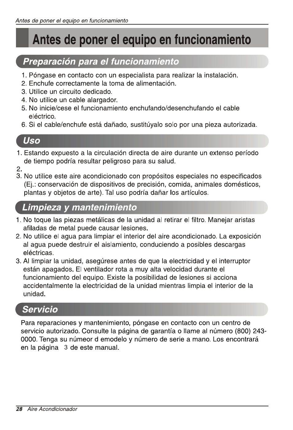 LG LW1814ER User Manual | Page 28 / 46