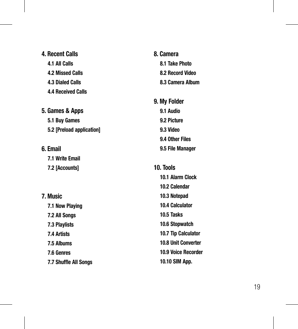 LG LG530G User Manual | Page 21 / 130