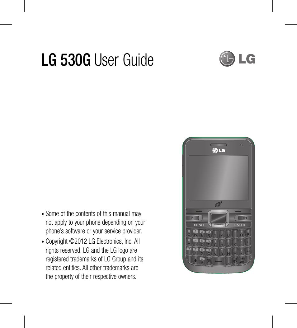 Lg 530g, User guide | LG LG530G User Manual | Page 3 / 130