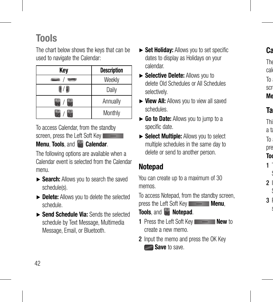 Tools | LG LG530G User Manual | Page 44 / 130