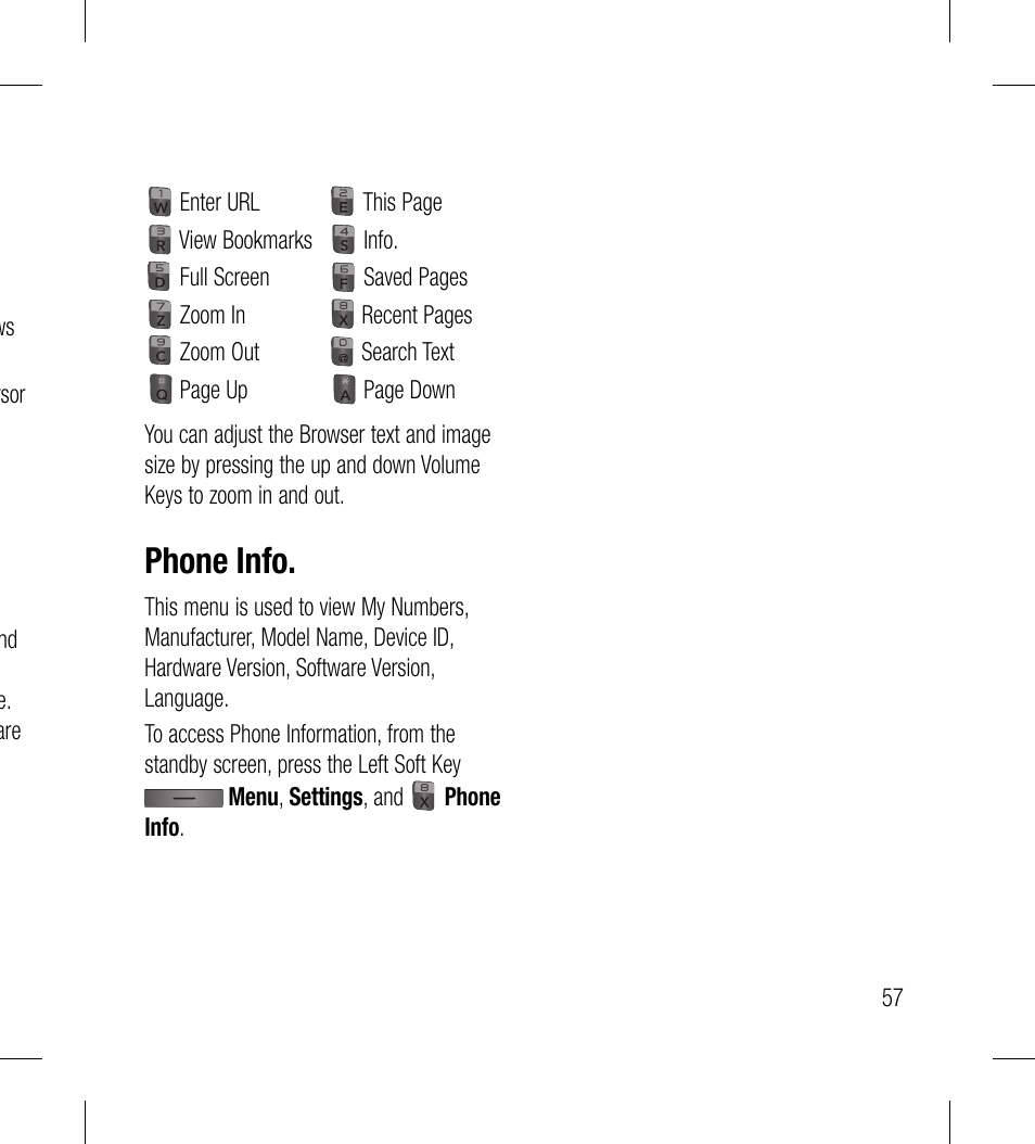 Phone info | LG LG530G User Manual | Page 59 / 130