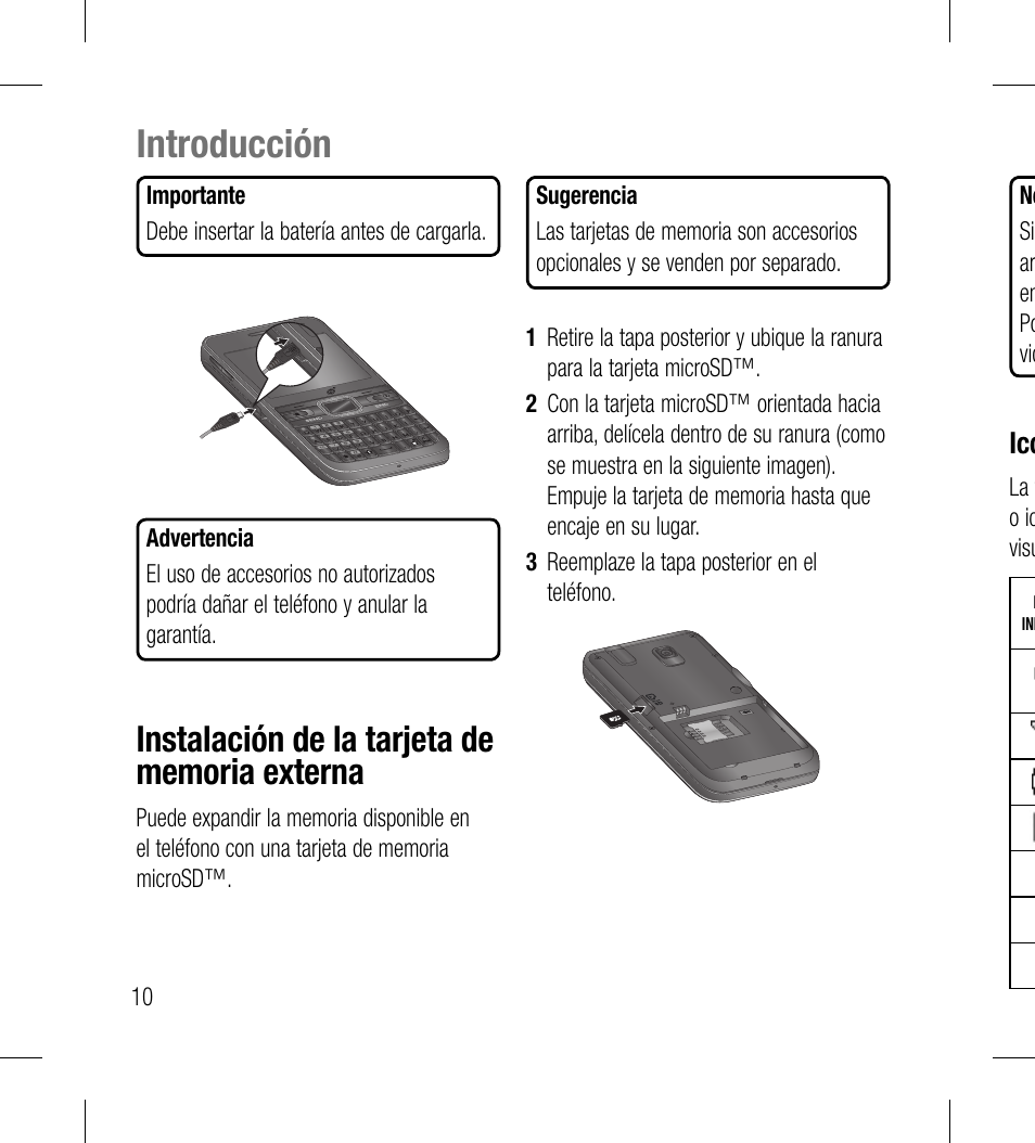 Introducción | LG LG530G User Manual | Page 72 / 130