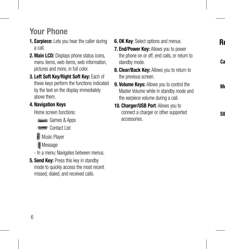 Your phone | LG LG530G User Manual | Page 8 / 130
