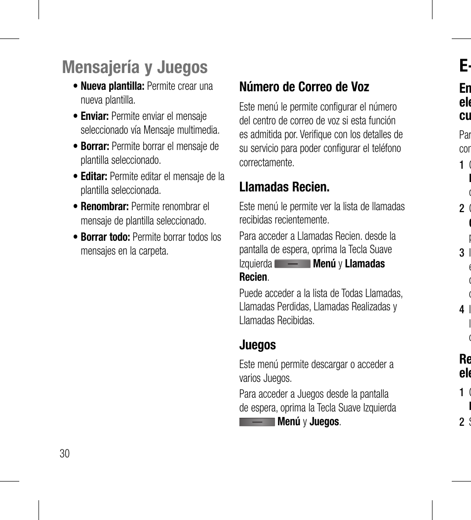 Mensajería y juegos | LG LG530G User Manual | Page 92 / 130