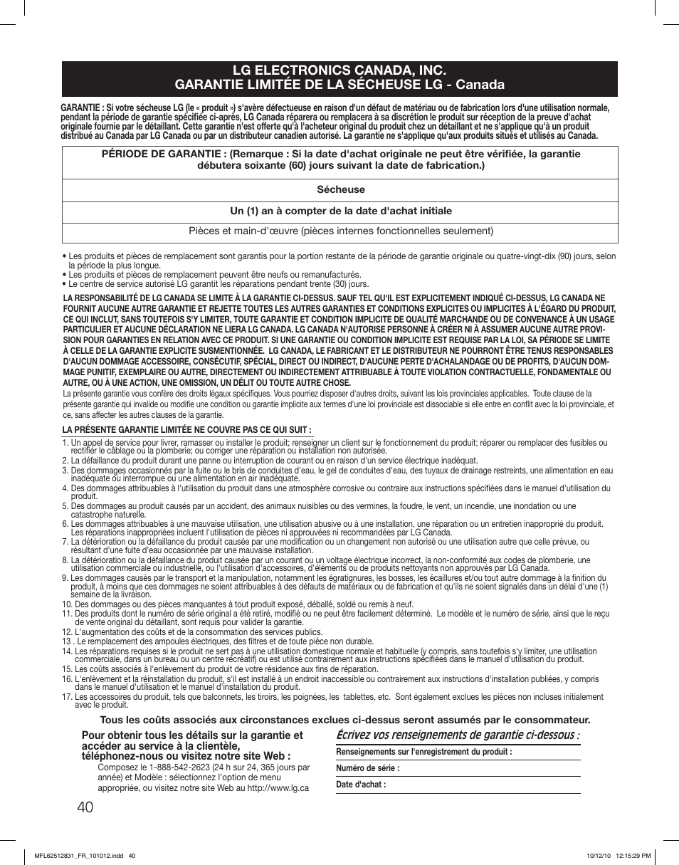 LG DLE2350W User Manual | Page 128 / 132