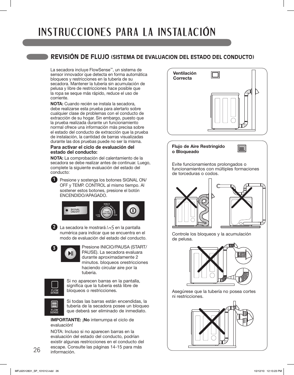 Revisión de flujo | LG DLE2350W User Manual | Page 70 / 132