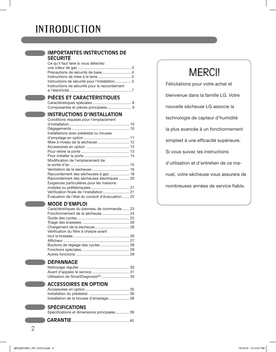 Merci | LG DLE2350W User Manual | Page 90 / 132