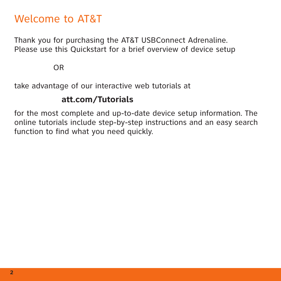 Welcome to at&t | LG AD600 User Manual | Page 2 / 12