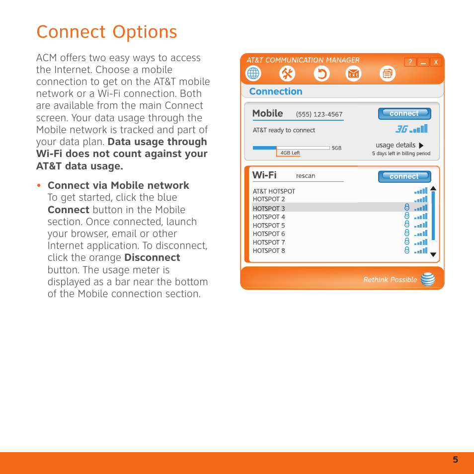 Connect options | LG AD600 User Manual | Page 5 / 12