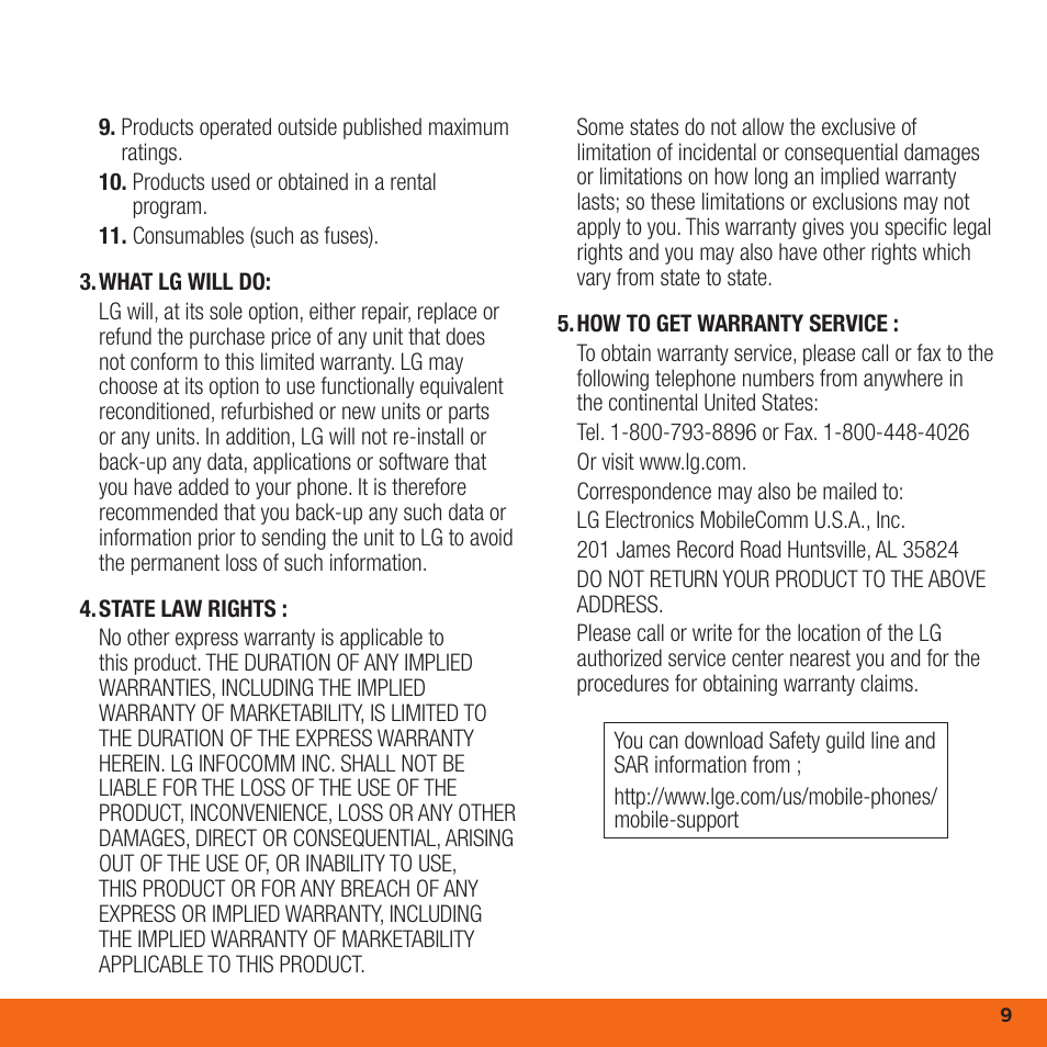 LG AD600 User Manual | Page 9 / 12
