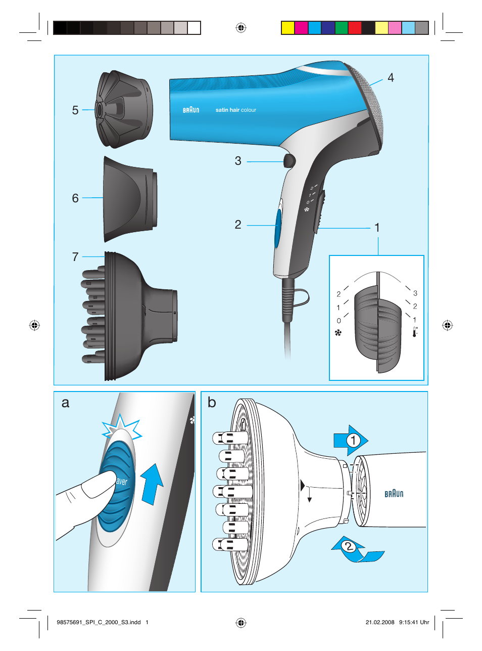 Braun SPI-C 2000 Satin Hair Colour User Manual | Page 3 / 57