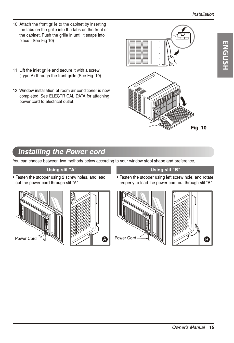 LG LW2511ER User Manual | Page 15 / 44