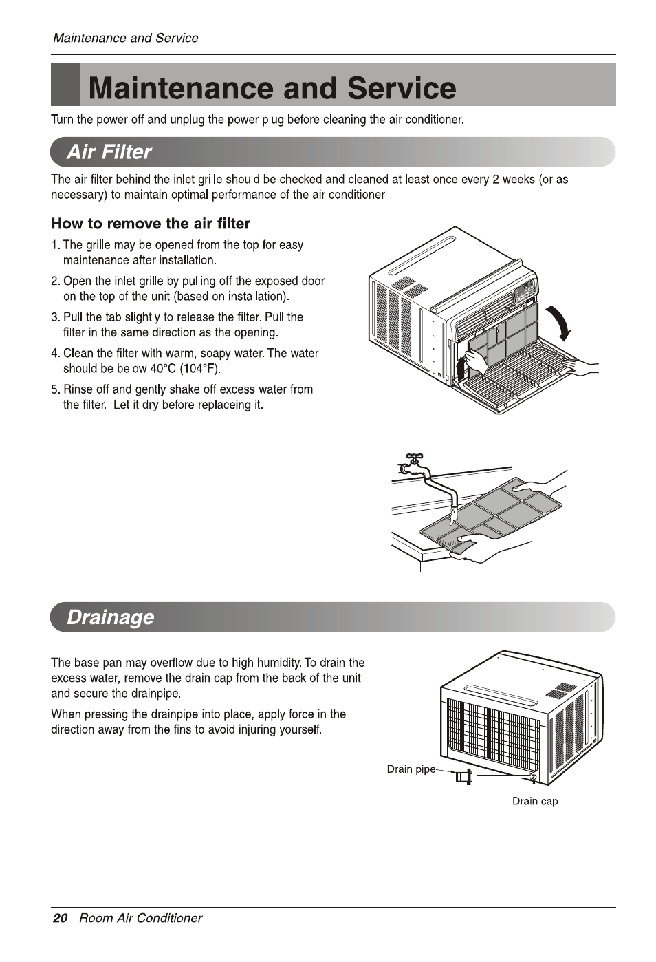 LG LW2511ER User Manual | Page 20 / 44
