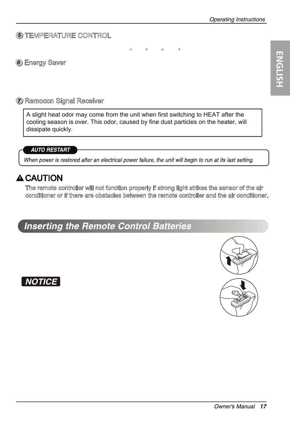 Caution | LG LW7013HR User Manual | Page 17 / 48
