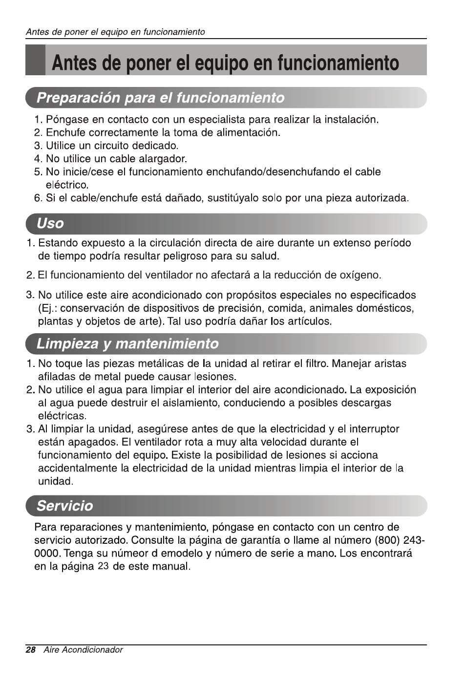 LG LW7013HR User Manual | Page 28 / 48