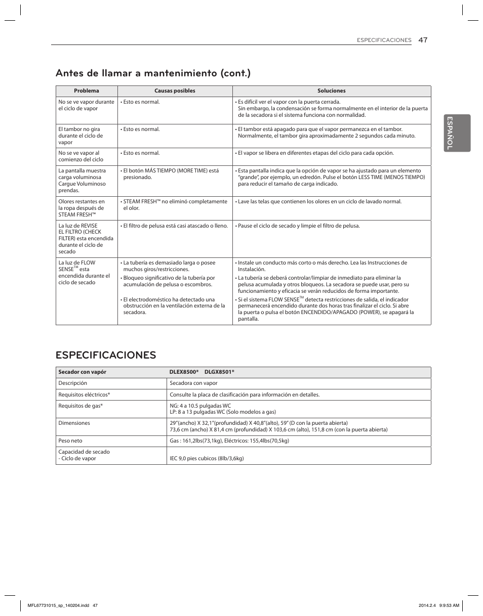 LG DLGX8501V User Manual | Page 97 / 108
