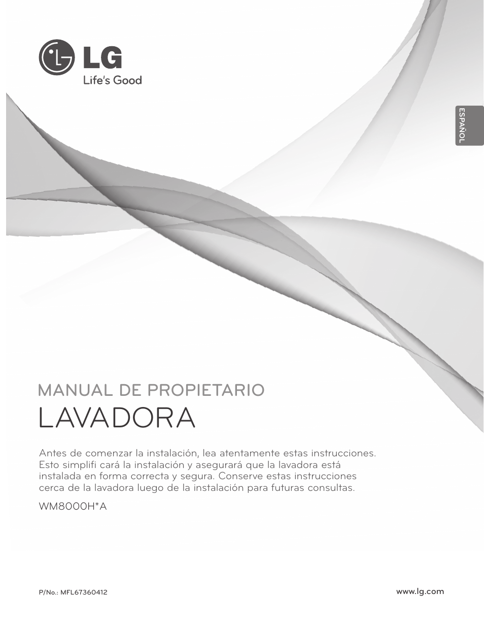 Lavadora, Manual de propietario | LG WM8000HWA User Manual | Page 41 / 80