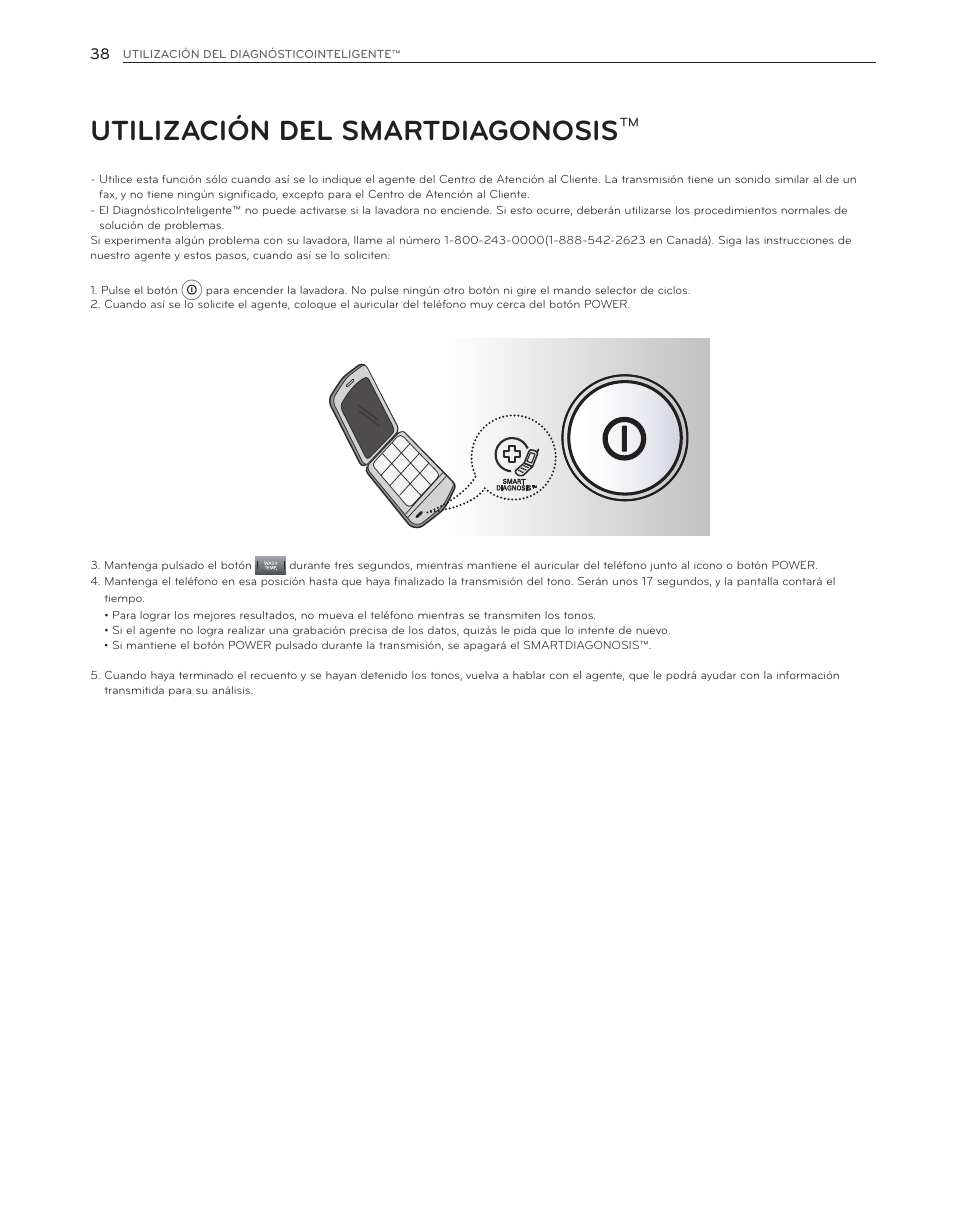 Utilización del smartdiagonosis | LG WM8000HWA User Manual | Page 78 / 80
