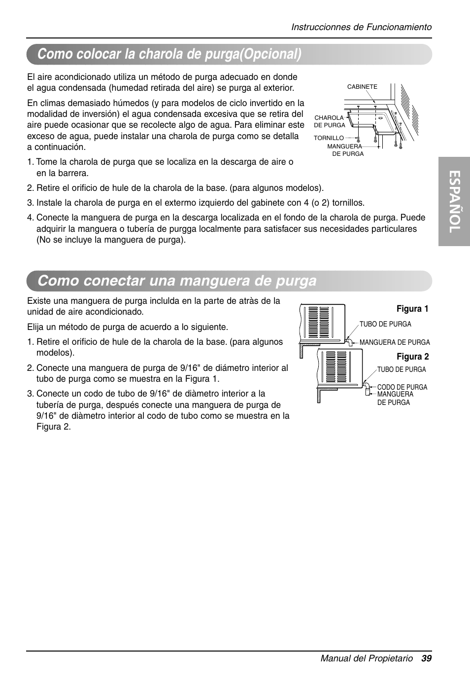 Esp añol | LG LW1212HR User Manual | Page 39 / 44