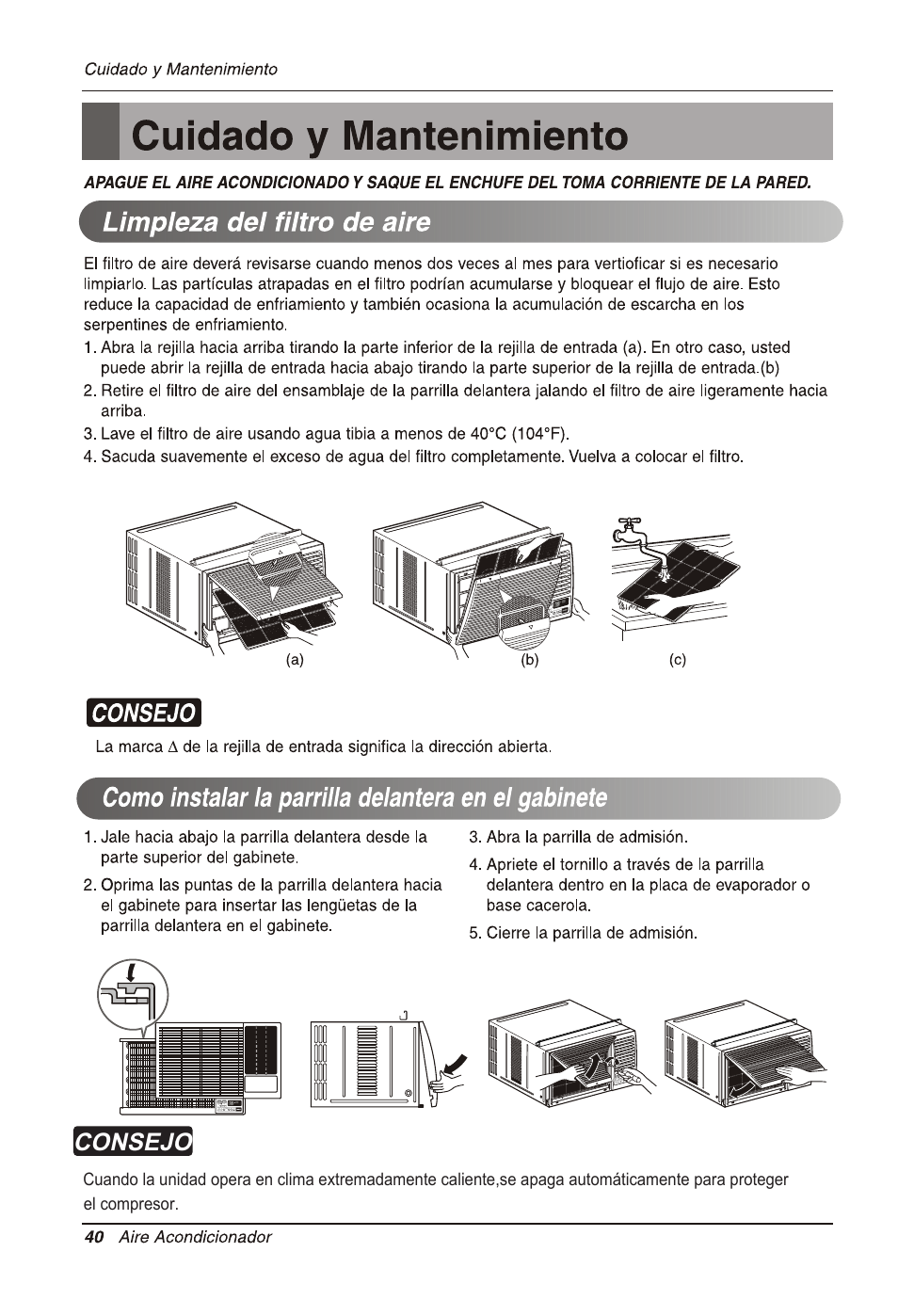 Consejo | LG LW1212HR User Manual | Page 40 / 44