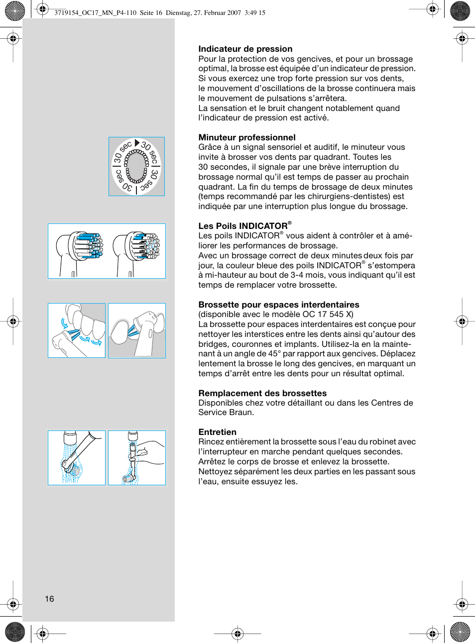 Braun OC17 Professional Care Center User Manual | Page 16 / 107