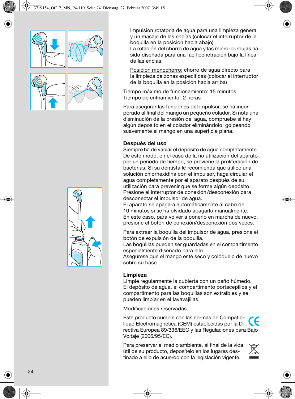 Braun OC17 Professional Care Center User Manual | Page 24 / 107