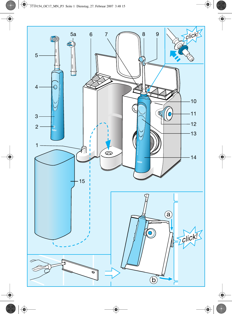 Click | Braun OC17 Professional Care Center User Manual | Page 3 / 107